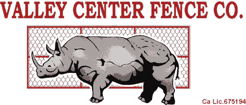 Valley Center Fence Co. logo — rhino mark